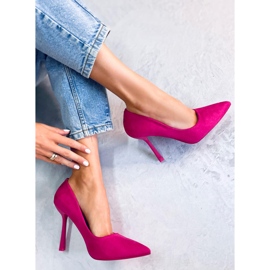 Seastar Dámské semišové podpatky Camerin Fuchsia růžový 3