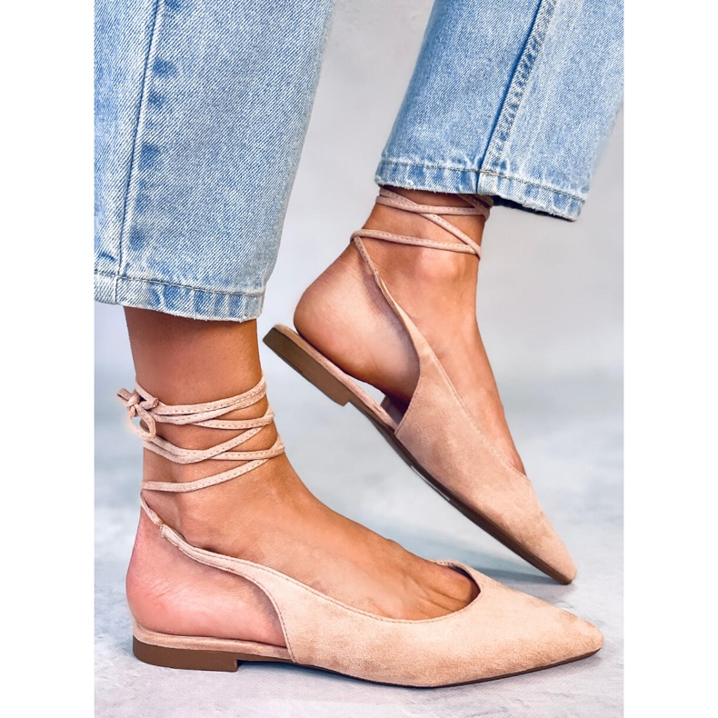 Dentoni Nude Slingback Ballet Flats béžový 2
