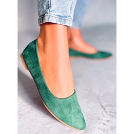 Seastar Kožené balerínky Keys Green zelený 1