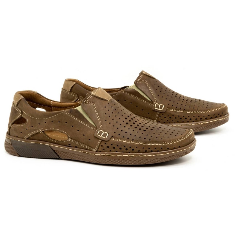 Olivier Kožené pánské boty 937MP hnědé hnědý 2