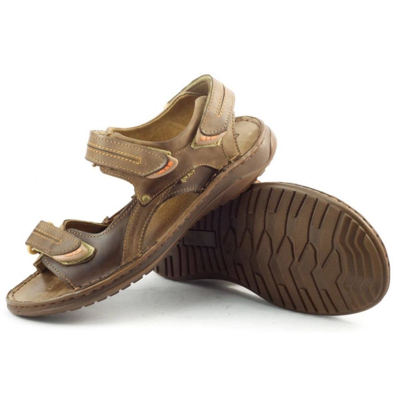 Polbut Hnědé sandály SA04 hnědý 2