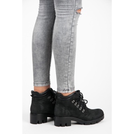 Vinceza Zavázané turistické boty černá 1