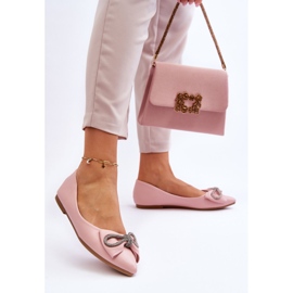 WS1 Elegantní Baleríny S Mašlí A Jednou Růžovými Kamínky 2 WS1 Elegantní Baleríny S Mašlí A Jednou Růžovými Kamínky 2