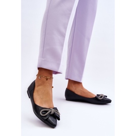 WS1 Elegantní Baleríny S Mašlí A Šperky Černé Jednou černá 1 WS1 Elegantní Baleríny S Mašlí A Šperky Černé Jednou černá 1