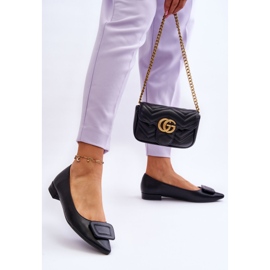 WS1 Klasické baleríny s černým zdobením Rivea 2