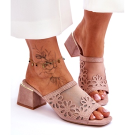 S.Barski Dámské paty s Mesh a Zircons S. Barski KV-612-1 BEIGE béžový 2