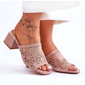 S.Barski Dámské paty s Mesh a Zircons S. Barski KV-612-1 BEIGE béžový 6