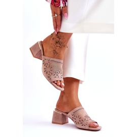 S.Barski Dámské paty s Mesh a Zircons S. Barski KV-612-1 BEIGE béžový 4