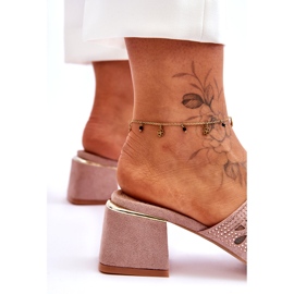 S.Barski Dámské paty s Mesh a Zircons S. Barski KV-612-1 BEIGE béžový 3