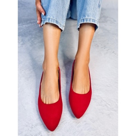 Seastar Keys Červené kožené balerínky červený 2