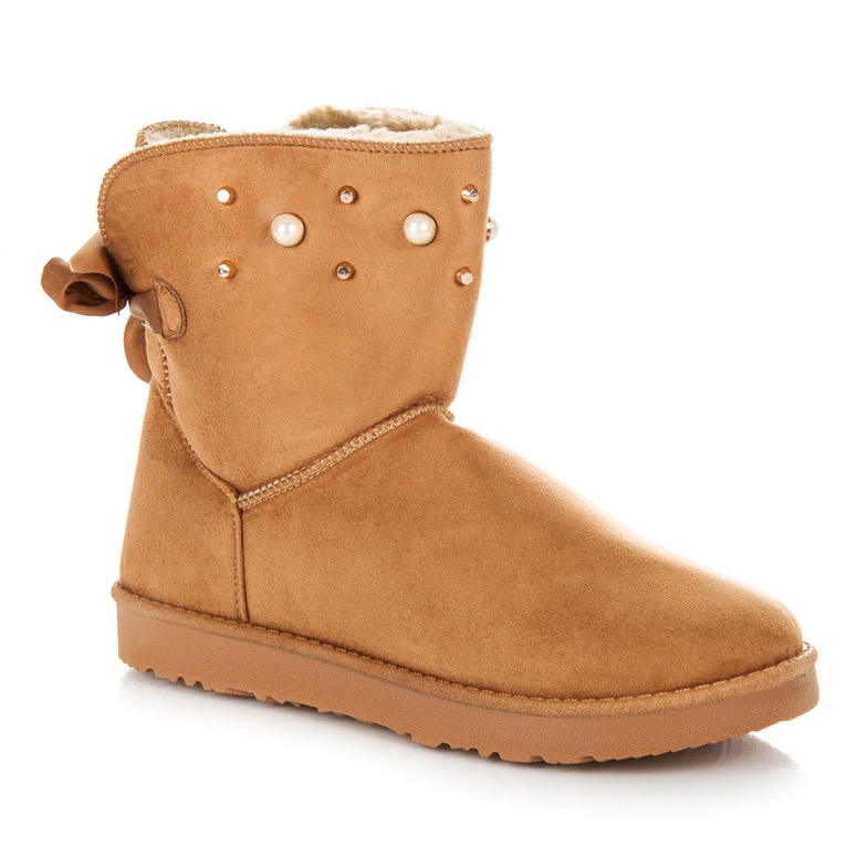 Kylie Mukluki s korálky hnědý 1